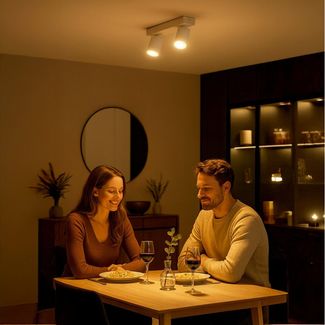 SSC-LUXon LED Aufbaustrahler NUVIO Deckenlampe 2-flammig Deckenspot mit GU10 3W warmweiß Strahler, Warmweiß