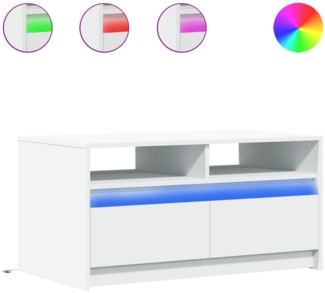 vidaXL LED-Couchtisch Weiß Holzwerkstoff 851991