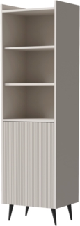 AX LIVING Cabinio Schrank mit Spiegel Weiß Eiche Artisan Lamell 150 cm