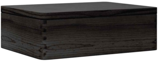 vidaXL Holzkiste mit Deckel Schwarz 40x30x13 cm Massivholz Kiefer 4017395
