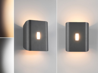 2er Set LED Außenwandleuchten Up and Down & Lichtfarbe einstellbar, H 20cm