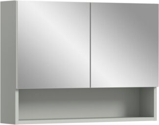 welltime Spiegelschrank Calcio, Breite 74 cm, 2 Spiegeltüren, 1 Einlegeboden, 3 Fächer Badschrank, Bad-Möbel, Badezimmer