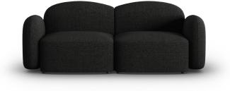 Micadoni Sofa Blair 2-Sitzer Chenille Schwarz Melange