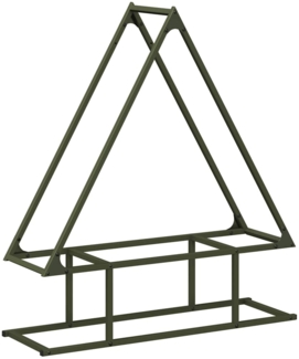 vidaXL Brennholzregal Olivgrün 80x25x90 cm Kaltgewalzter Stahl 864318