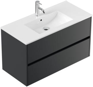 Posseik Badmöbel-Set Badmöbel Waschplatz "Limes 100 cm" Grafit