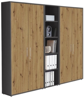 moebel-dich-auf Aktenschrank OFFICE EDITION (Set 10, Büroschrank abschließbar mit Metallgriffen) Made in Germany