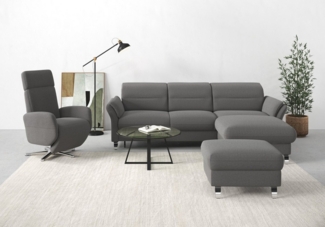 sit&more Ecksofa Grenoble L-Form mit Federkern, wahlweise mit Bettfunktion, Bettkasten, Arm- und Kopfteilverstellung