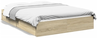 vidaXL Bettgestell mit Schubladen Sonoma-Eiche 120x200cm Holzwerkstoff 3280666
