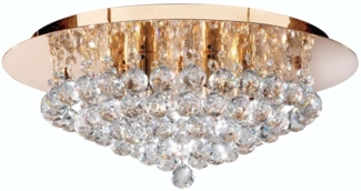 Deckenleuchte, Gold, 45 cm, Kristall, HANNA