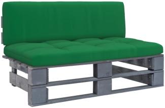 vidaXL Outdoor-Mittelsofa Paletten Imprägniertes Kiefernholz Grau