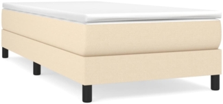 vidaXL Boxspringbett mit Matratze Creme 90x200 cm Stoff, Härtegrad: H2 [3144050]