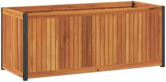 vidaXL Pflanzkübel 110x45x44 cm Massivholz Akazie und Stahl 367612