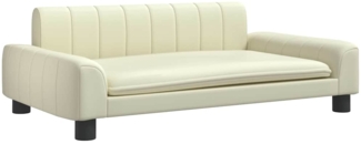 vidaXL Hundebett Creme 90x53x30 cm Kunstleder 171853