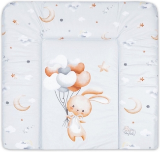 Wickelauflage Wickelkommode Auflage Baby 85x72 cm - Wickelmatte Wickeltischauflage Wasserfest Wickelunterlage Weich Kaninchen