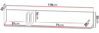Wandboard Agova AL15 (Farbe: Anthrazit / Aloe)