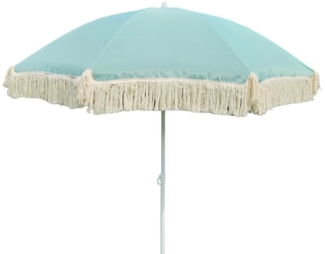 Meinposten Sonnenschirm Strandschirm Schirm UV Schutz mit Fransen Tasche knickbar Ø 150 cm, abknickbar