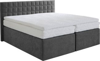 Westfalia Schlafkomfort Boxspringbett Dublin, wahlweise mit Topper in verschiedenen Härtegraden erhältlich, mit schöner Kopfteilversteppung