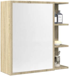 vidaXL Bad-Spiegelschrank Sonoma-Eiche 62,5x20,5x64 cm Holzwerkstoff 856171