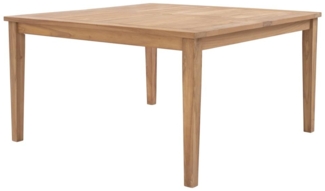 Vente-unique - Garten-Esstisch quadratisch - Teakholz - L 144 cm - Holzfarben hell - ALLENDE von MYLIA