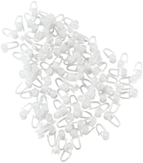 GARESA Gardinenröllchen Rollring für U-Profil, U-Schienen, (Packung, 100-St, mit Faltenhaken)