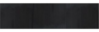 vidaXL Teppich Rechteckig Schwarz 80x300 cm Bambus 376780