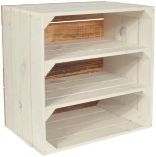 CHICCIE Weinregal Wino Flaschenregal aus Holz Greta Weiß 2x Regal, 1-tlg.