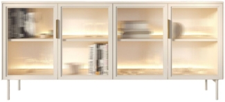 Compleo Kommode mit geriffelte Glasfront, Modern und Elegant MARBELA, Die perfekte Wahl für ein modernes Interieur