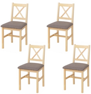 MCW Esszimmerstuhl MCW-F77-S4 (Set, 4 St), Stabile Konstruktion, Massives Holz