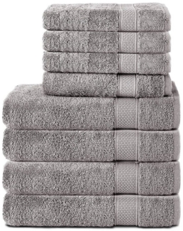 Komfortec Handtuch Set 100% Baumwolle, 4 Badetücher 70x140 und 4 Handtücher 50x100 cm, Frottee (Packung, 8-St), Badehandtuch & XXL Saunatuch, Weich, Towel, Groß