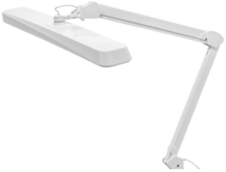 Semplix LED Arbeits-Tischlampe weiß (324 LED/ dimmbar in 5 Stufen/ Tischklemme)