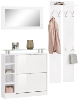 borchardt Möbel Garderoben-Set Dolly, (Set, 3-St), mit Glasablage