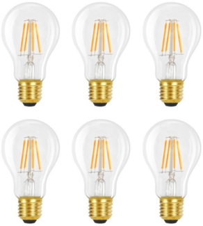 Nettlife LED-Leuchtmittel Glühbirne 6St 4W 2700K E27 Vintage Edison A60 Leuchtmittel, E27, 6 St, Warmweiss