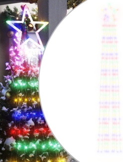 vidaXL Weihnachtsbaum-Beleuchtung 320 LEDs Mehrfarbig 375 cm 356926