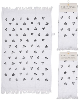 Clayre & Eef Geschirrtuch Landhaus, (3-tlg, 3-teilig), Frottee Küchenhandtücher Gästehandtücher ca. 40x66 cm Baumwolle