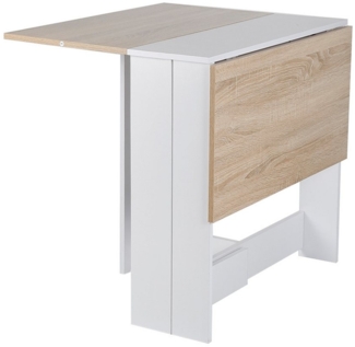 JEOBEST Esstisch Esszimmertische, Küchentisch, Arbeitstisch, Klappbar für 2-4 Personen, (1 Tisch), Eiche 103 x 76 x 73.5 cm