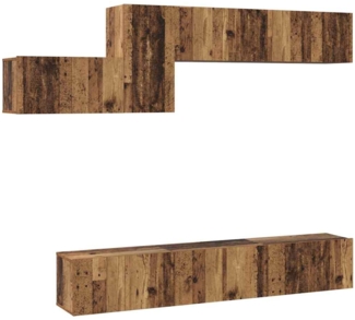 vidaXL TV-Schrank-Set 7 pcs Altholz 60 x 30 x 30 cm Holzwerkstoff 3393486