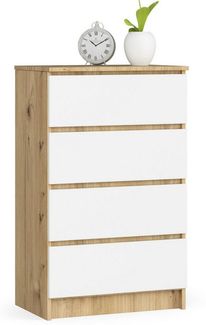 Raumhirsch Furniture Kommode mit 4 Schubladen 60 cm breit Holz Schrank, (viele Farbvarianten - Maße : 99 x 60 x 40 cm) - Hochwertig & stabil