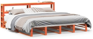 vidaXL Massivholzbett ohne Matratze Wachsbraun 180x200 Kiefernholz 3306506