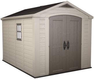 Dmora Gartenhaus Weyburn, Gartenhütte, Gartenhaus, Werkzeugschuppen, 256x332 h243 cm, Beige