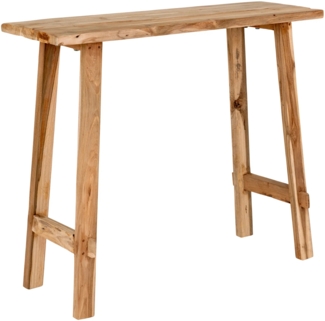 House Nordic Konsolentisch, Teakholz, natur, 90x30x80 cm