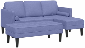 vidaXL Sofa Set 2 pcs Jeansblau 173 x 131 x 67 cm Stoff 3329262