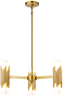 Elstead Lighting Marvele Kronleuchter 6-flammig Messing Opalglas