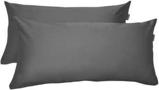 Schiesser Kissenhülle Ella Premium Kissenhüllenset aus feinstem Baumwollsatin, 40x80 cm, (2 Stück), Made in Green