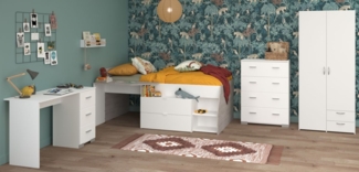 Parisot Kinderzimmer und Jugendzimmer Milky in weiß und grau Loft Set 4-tlg.