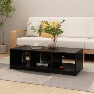 vidaXL Couchtisch Schwarz 110x50x34 cm Massivholz Kiefer 809916