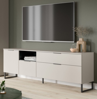TV-Lowboard Morena in kaschmir und schwarz 185 cm