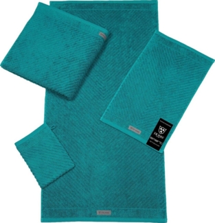 ROSS Handtuch Smart, Frottier (2-St), Uni-Rippe mit Velourslabel