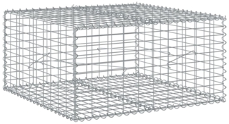 vidaXL Gabione mit Deckel 100x100x50 cm Verzinktes Eisen 3295178