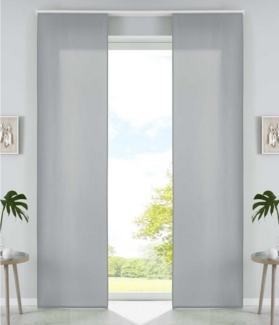 Gardinenbox Schiebegardine (2 St), Paneelwagen, blickdicht, Flächenvorhänge Mikrofaser Blickdicht Matt mit Paneelwagen 85600N2