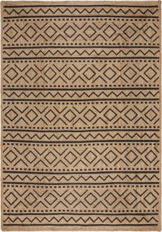 Kadima Design Nachhaltiger Jute-Teppich "Neath Scott" mit geometrischem Muster. 80x150 cm